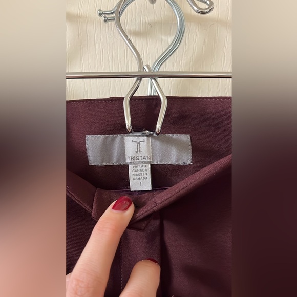 Tristan burgundy pants size 1 - Picture 2 of 3